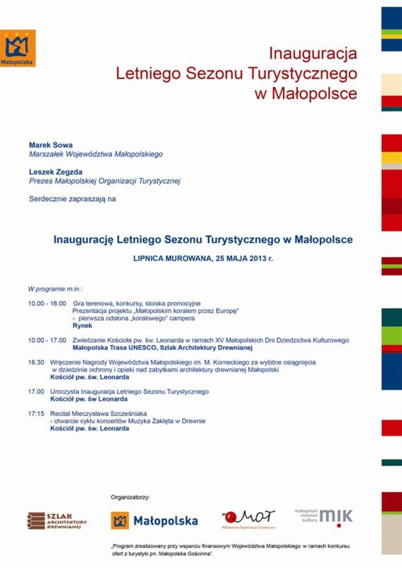 Inauguracja Letniego Sezonu Turystycznego w Małopolsce