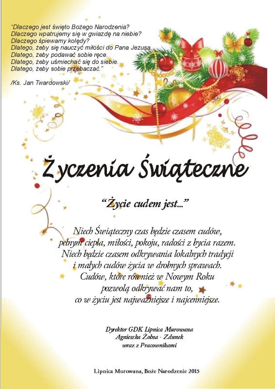Życzenia świąteczne